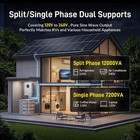 Wattcycle 48v 12000w Split Phase Solar Inverter 24kw Dual Mppt Parallel Ready