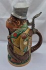 Vintage E r Germany Figural Monkey Beer Stein 8  Inch