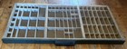 Antique Hamilton Letterpress Type Tray Shadow Box 89 Part W handle Masonite Back