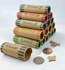 Aifieego 110 Pcs Assorted Preformed Coin Wrappers Red Green Blue Orange