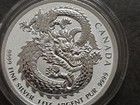 2017  5 1 Oz  9999 Fine Silver Canada Lucky Dragon Round Coin Leaf Beautiful