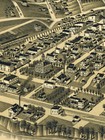 1888 Van Buren Ar Vintage Old Panoramic City Map - 16x24