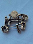 Vintage Gold Plated Vanity Mirror Accessories Motif Pin brooch