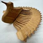 Small Wooden Peacock The Bird Of Happiness Unique Decor Intricate Detailed Rare
