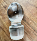 Large Heavy Clear Round Glass Bottle Stopper Spherical Decanter Taper Hand Blown