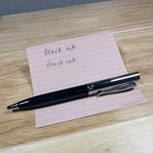 Metal Ballpoint Pen Black Ink With Chrome Trim Heavyweight Writes Smooth 