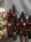 Lot 31 Various Vintage Amber Glass  Bottles Ms  Buttsrsworth  Apocrathy  Liquor