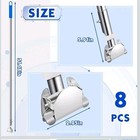 Suclain 8 Pcs Clip On Dust Mop Handle 51 18  Stainless Steel Flexible Mop Stick