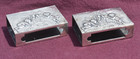 2 Antique 800 German Silver Matchbox Covers Cherubs Hallmarks Matching Pair See