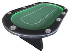 Thebestpokersite 96  Poker Table Wooden 10 Players Casino W  Led Lights   Remote