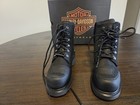 Harley Davidson Badlands Black Patent Leather Motorcycle Riding Boots Women 6 5