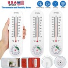 3   Wall Thermometer Indoor   Outdoor Mount Garden Greenhouse Home Humidity Meter