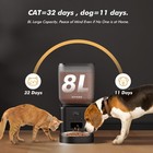 Automatic Dog Feeder - 8l 34 Cups Large Capacity Automatic Cat Food Dispenser   
