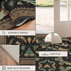 3x8 Green And Black Wide Hallway Runner Rugs - 8ft Washable Kitchen Floor Mats