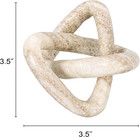 Creative Co-op Modern Decorative Marble Link Knot  Beige