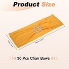 30pcs Chair Sashes With Buckle Slider Stretch Spandex Chair Bows Cover  Gold