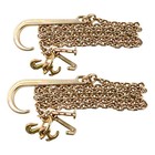  2  G70 5 16  x10  Tow Chain 15  Long Shank J Hook W  Rtj   Grab Towing Hooks