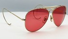 Vintage Bushnell Aviator Sunglasses B l Bausch Lomb F-601 Pink Roseate Bl Lenses