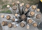 24 Identical Antique Painted White Staircase Railing Balusters 31  Tall Chippy