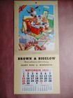 1953 Brown   Bigelow Sample Calendar A Booming Business Lawson Wood 
