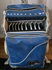 Vintage Golf Caddy Riviera Deluxe Wheeled Club Storage Tote Travel Bag Blue 