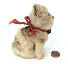 Steiff Susi Tabby Cat 1950s 60s Mohair Plush 10cm 4in Original Bell No Id Vtg