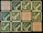 Vintage Lot  12  Gosser Beer Coasters G  sser Beer Mats 3 5  X 3 5 