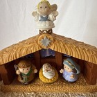 2002 Fisher Price Little People Christmas Nativity Manger Set   Figures