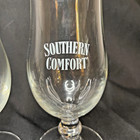 Vintage Set Of 2-southern Comfort-clear Hurricane Mix Drink Glasses