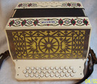 Venezia  Hohner 3 Row Gcf Keys Accordion Germany  Button Box Good As Is Cond 