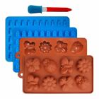 2 Pack Chocolate Molds Bear  Butterfly  Flower Molds For Chocolate   Gummy Molds