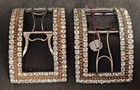 C1760 Georgian Shoe Buckles Of Silver  Gold  And Paste Antique 18th Century