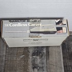 Vtg Hamilton Beach The Cordless Carver Electric Knife W blades  271-1 Almond Usa