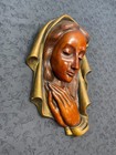 Vintage Rare Achatit Germany Virgin Mother Mary Wall Art