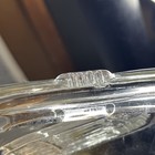 Vintage Clear Glass Container Ribbed Storage Fridge Box Vegetable Design Lid