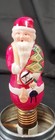 Vintage Milk Glass Painted Santa Figural Light Bulb Ex  Cond - Works