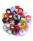 20pcs Silicone Tunnels Random Colors Silicone Gauges Double Flared Ear