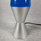 The Original Lava Lamp Blue  Green yellow With Silver Base 14 5  Tall