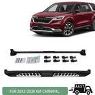 Pair Running Boards Side Steps Pedal For Kia Carnival 2022-2026 Black Nerf Bars