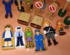 Thomas Brio Wooden Railway Train Engine Track Set 23 Signs People Cargo