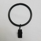 Black Metal Curtain Rod Clip Rings Drapes Tapestry 2 25  Lot Of 12 Pieces