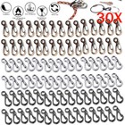 30pcs Small Stainless Steel Carabiner Clip Carabina Clips Heavy Duty Snap-hooks
