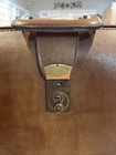 Rare Vintage Leather Collapsible Briefcase 18   x14   x8    No Key