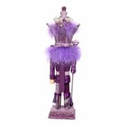 Kurt S  Adler 16-inch Hollywood Purple King Nutcracker Figurine  Metallic   