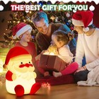 Christmas Cute Night Light For Kids 3 Level Dimmable Bedside Touch Lamp Silicone