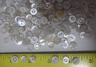 Antique Vintage Sewing Buttons Lot -  240 Tiny small Mother Of Pearl 2   4 Hole