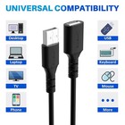 3 Pack Usb Extension Cable 2 Ft  Short Usb 2 0 Type A Male To Female Extender Co