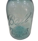 Vintage Ball Perfect Mason Jar  9 Blue Aqua With Zinc Lid Quart  