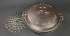 Antique Griswold Cast Iron No  10 Tite Top Dutch Oven W  2553 Lid   208 Trivot