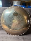 Mesika-vintage Middle Eastern persian Copper silver Plated Plate Or Serving Tray